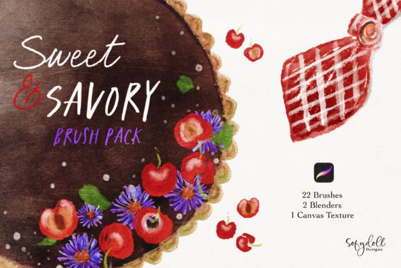 Download Sweet &amp; Savory Procreate Brushpack - Procreate Collection