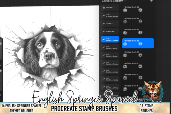 Download English Springer Spaniel Procreate Brush - Procreate Collection