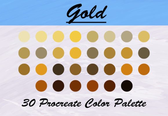 Download Gold Color Palette Procreate Tones - Procreate Collection