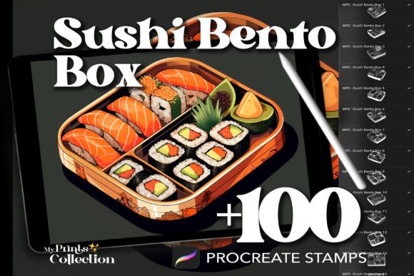 Download 100+ Procreate Sushi Bento Box Stamps - Procreate Collection