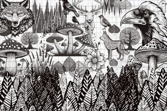 Download Forest Stencil Stamp Brush Set Procreate - Procreate Collection