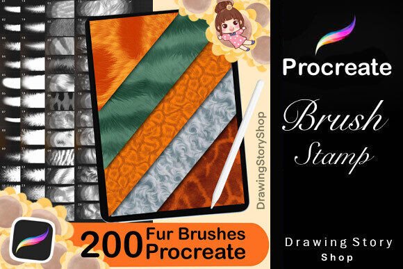 Download 200 Procreate Fur Textures Brushes - Procreate Collection