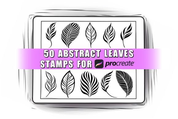 Download 50 Abstract Leaves Procreate Stamps - Procreate Collection