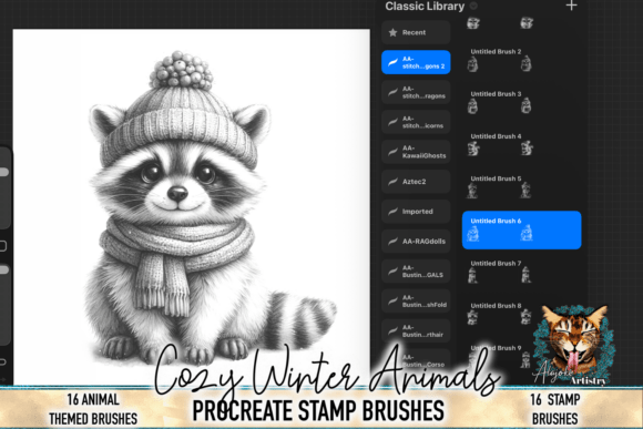 Download Cozy Winter Forest Animals Procreate - Procreate Collection