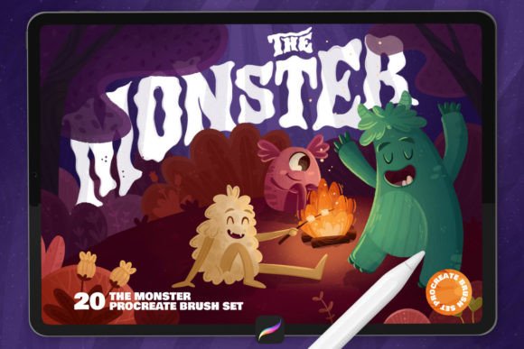 Download The MONSTER: PROCREATE BRUSHES - Procreate Collection
