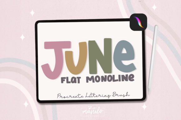 Download Flat Monoline Procreate Brush - Procreate Collection