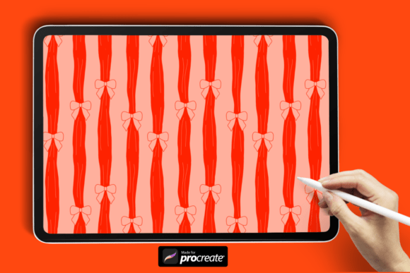 Download Coquette Bow Pattern Procreate Brush - Procreate Collection