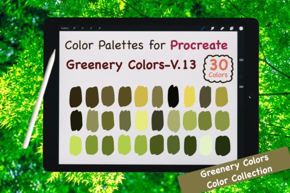 Download Procreate Color Palette-Greenery V.13 - Procreate Collection