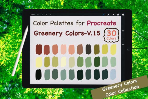 Download Procreate Color Palette-Greenery V.15 - Procreate Collection