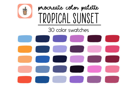 Download Tropical Sunset Procreate Palette - Procreate Collection