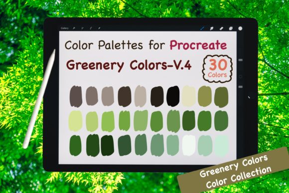 Download Procreate Color Palette-Greenery V.4 - Procreate Collection