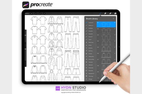 Download Fashion Flat Sketch Set 01 for Procreate - Procreate Collection