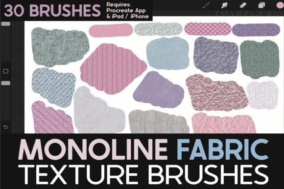 Download Procreate Fabric Monoline Brush Pack - Procreate Collection