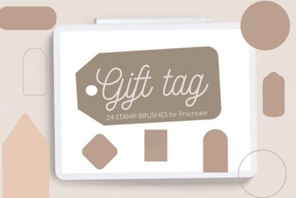 Download Gift Tag  Procreate Stamp Brushes, Blank - Procreate Collection