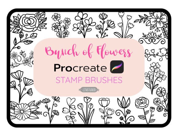 Download Floral Bouquet Procreate Stamp Brush - Procreate Collection