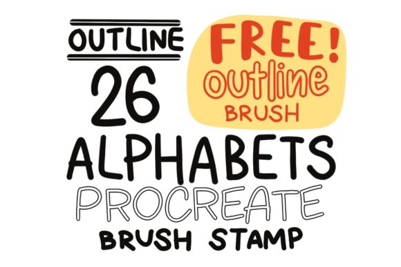 Download 26 Alphabet Brush Stamp, Procreate Brush - Procreate Collection
