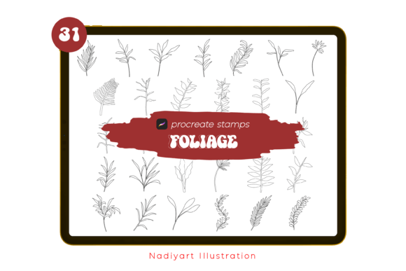 Download Foliage Procreate Stamp Brushes - Procreate Collection