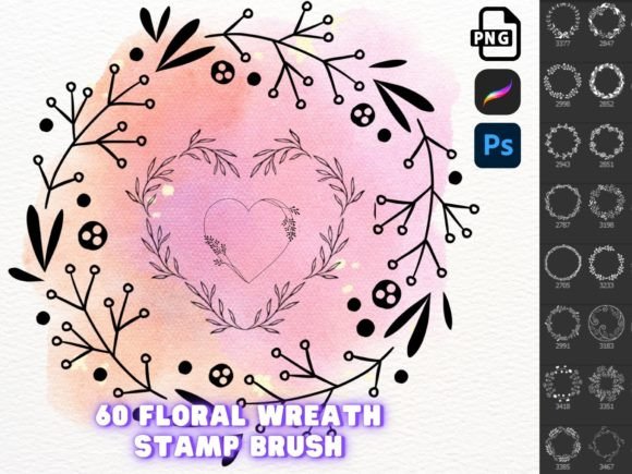 Download Procreate Photoshop Floral Wreath Brush - Procreate Collection