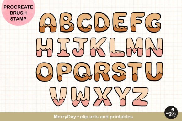 Download Procreate Brush Stamp of 26 Alphabet - Procreate Collection