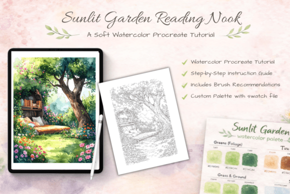 Download Watercolor Garden Procreate Tutorial Kit - Procreate Collection