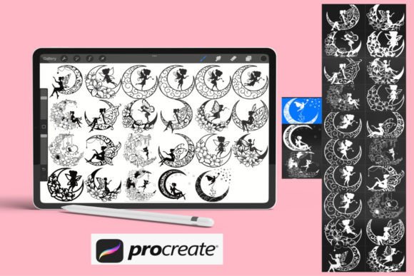 Download CrescentMoon Fairy Procreate Brush Stamp - Procreate Collection