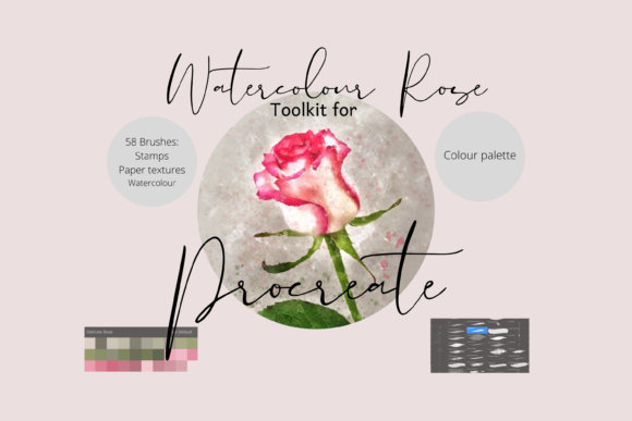 Download Watercolour Rose Procreate Toolkit - Procreate Collection