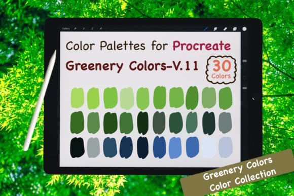 Download Procreate Color Palette-Greenery V.11 - Procreate Collection