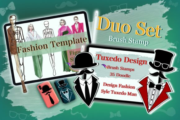 Download Procreate Female FashionTuxedo Man Brush - Procreate Collection