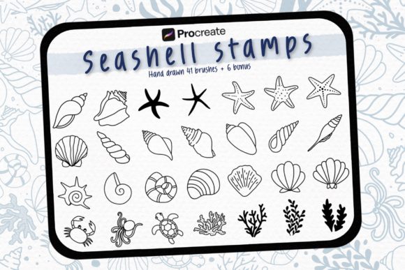 Download Procreate Stamps Seashells - Procreate Collection