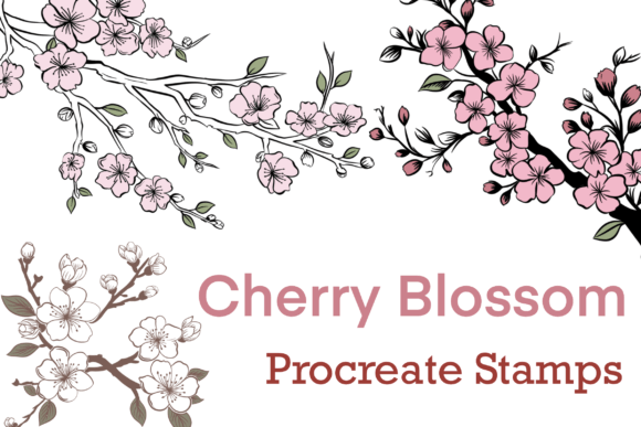 Download Cherry Blossom Procreate Brush Stamps - Procreate Collection