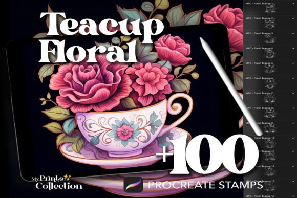 Download 100+ Procreate Teacup Floral Stamps - Procreate Collection