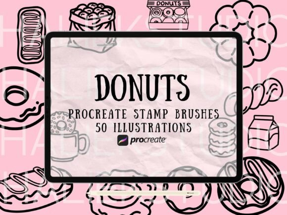 Download Donut Procreate Stamp Brush Set - Procreate Collection