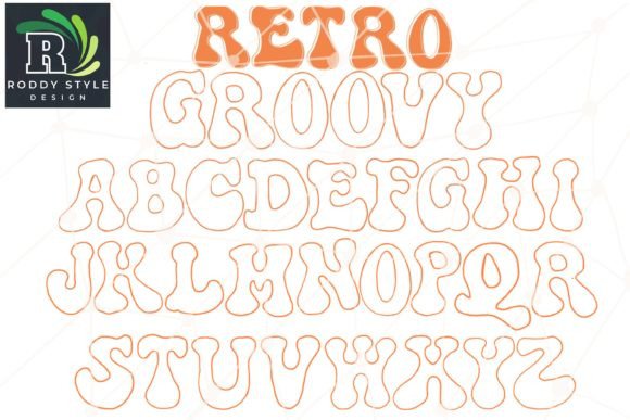 Download Retro Groovy Font Brush Stamp Procreate - Procreate Collection