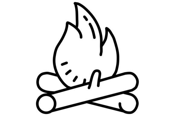 Download Fire LineArt Procreate Brush Stamp - Procreate Collection