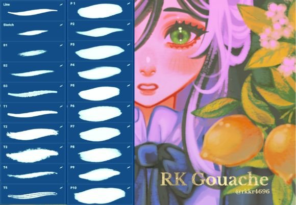 Download Gouache Painting Brushes for Procreate - Procreate Collection