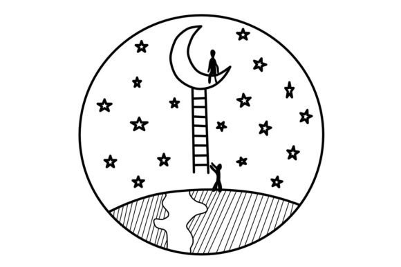 Download Ladder and Moon Procreate Brush Stamp - Procreate Collection