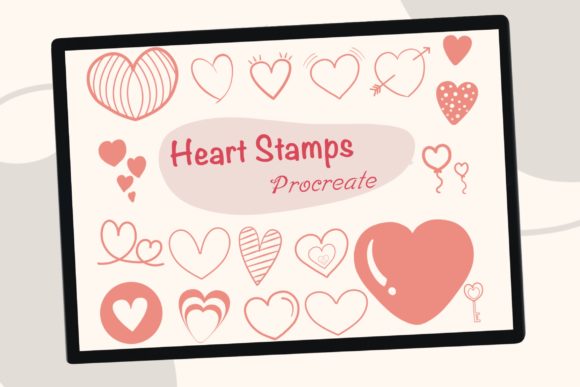 Download 20 Heart Procreate Brush Stamps - Procreate Collection