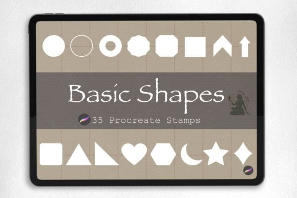 Download Basic Shape Procreate Brush Stamp - Procreate Collection