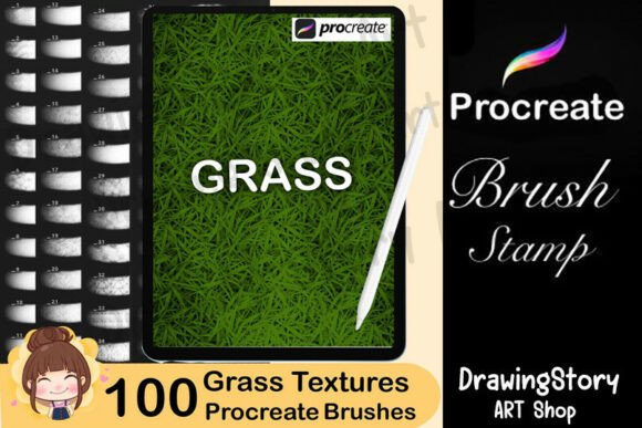 Download 100 Procreate Grass Texture Brushes - Procreate Collection