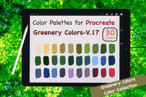 Download Procreate Color Palette-Greenery V.17 - Procreate Collection