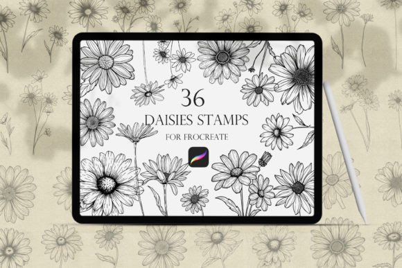 Download Daisy Procreate Stamps - Procreate Collection