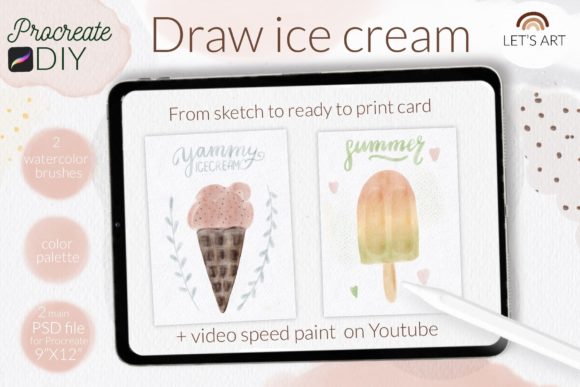 Download Ice Cream Popsicle Procreate DIY - Procreate Collection