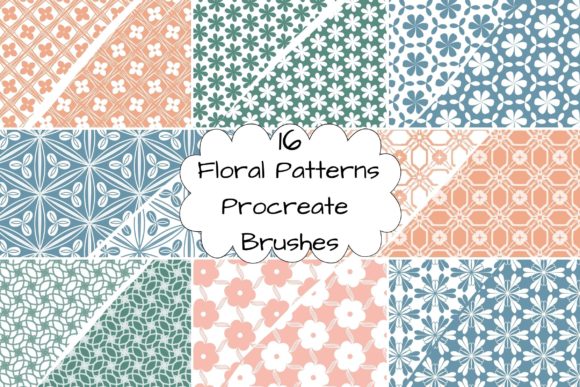 Download 16 Floral Patterns Procreate Brushes - Procreate Collection