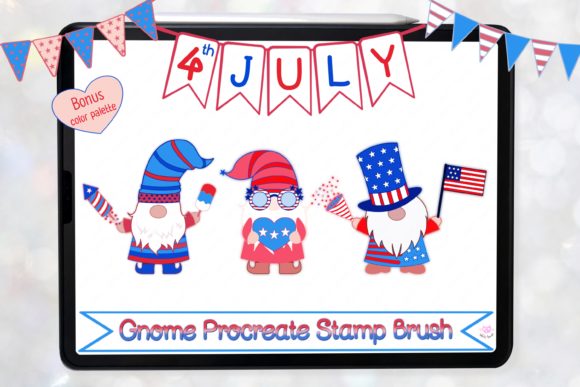 Download 4th of July Procreate Brush Gnomes - Procreate Collection