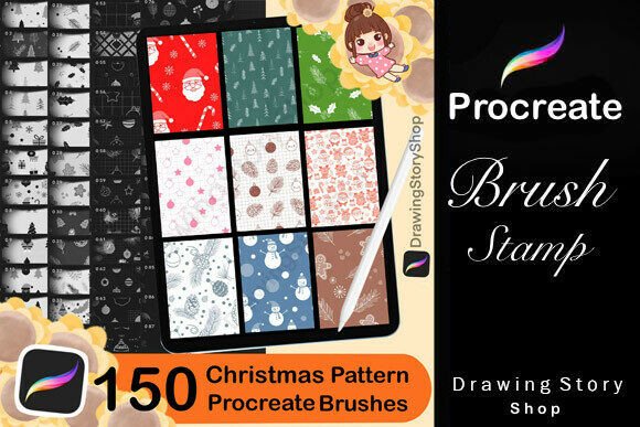 Download 150 Procreate Christmas Pattern Brushes - Procreate Collection