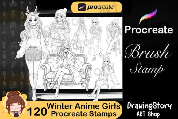 Download 120 Procreate Christmas Anime Girls - Procreate Collection