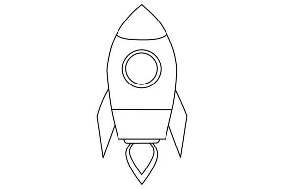 Download Rocket LineArt Procreate Brush Stamp - Procreate Collection