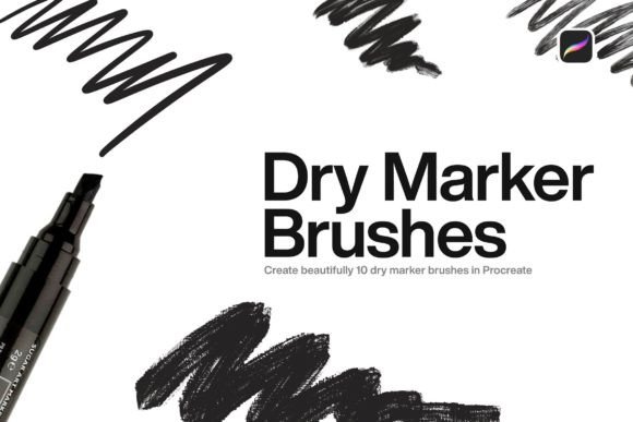 Download 10 Dry Marker Brushes Procreate - Procreate Collection