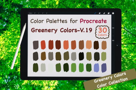 Download Procreate Color Palette-Greenery V.19 - Procreate Collection