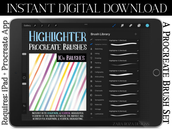 Download Procreate Highlighter Marker Brush Set - Procreate Collection